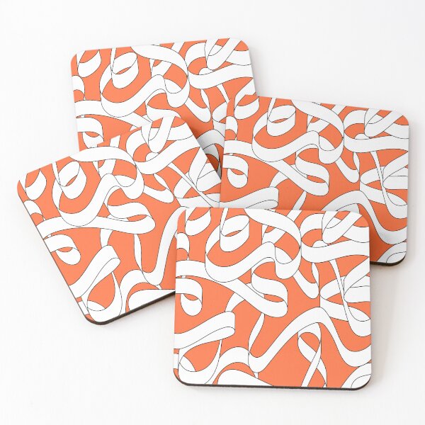 Item preview, Abstract and minimalist entangled orange ribbon #65 designed and sold by Cocolorr.
