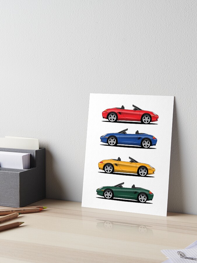 期間限定30％OFF! Color Boxster 986 Porsche Stack Illustration Classic 絵画