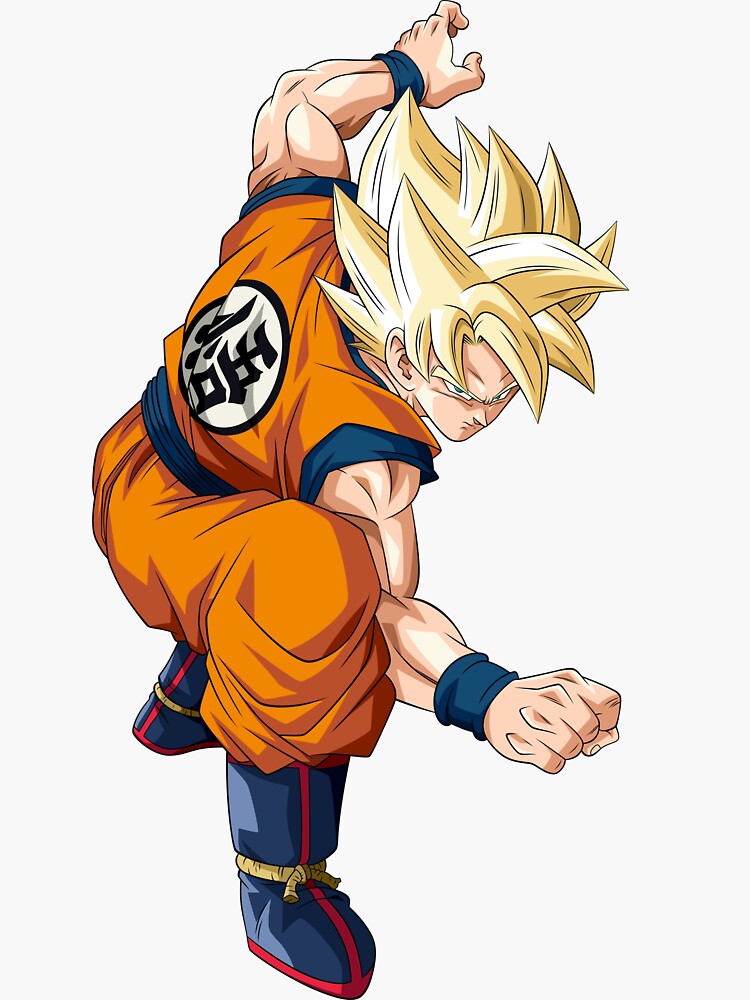 Goku SSJ 2 Sticker by Dankelys, desenho do goku super sayajin 2 