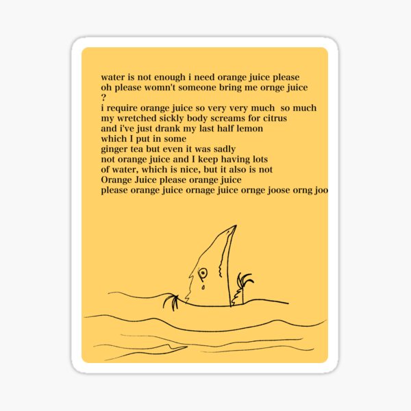 Item preview, Orange Juice Lament designed and sold by Vincent Briggs.