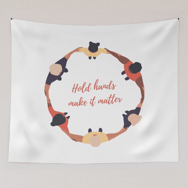 Item preview, Hold hands make it matter- human chain  designed and sold by ZoesAttic.