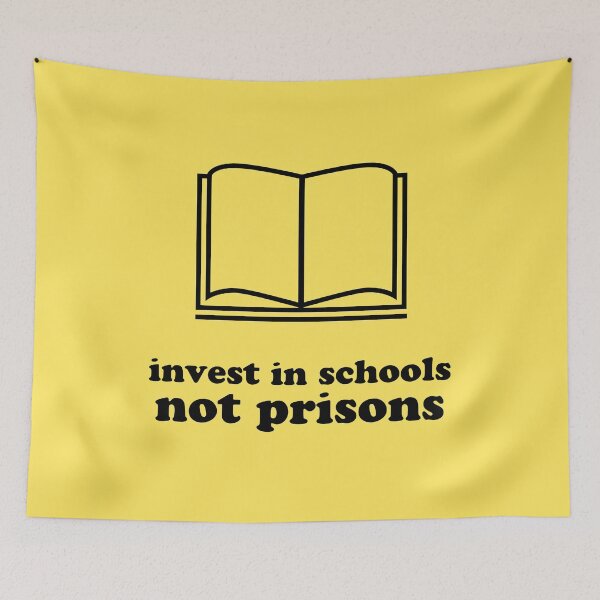 Item preview, Invest In Schools Not Prisons_black text designed and sold by quinnhopp.