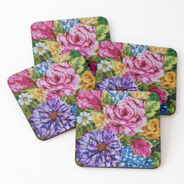Item preview, Brushy Batik with Rose and Hydrangea designed and sold by Leslie Rogers Todder.