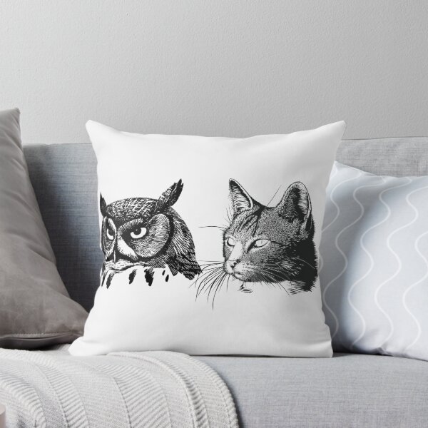 Item preview, a cat and an owl designed and sold by Amadej.