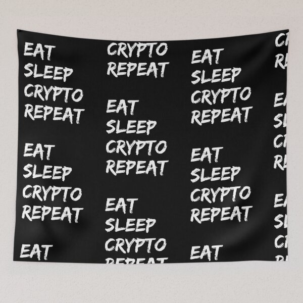 Item preview, Eat Sleep Crypto Repeat Funny Crypto Investing Quote Hodl designed and sold by Trankix.