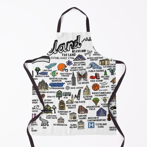 Item preview, Cleveland Ohio Map Art designed and sold by fiberandgloss.
