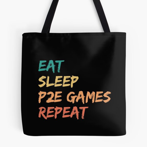 Item preview, Eat Sleep P2E Games Repeat Funny Gamer Crypto Gaming designed and sold by Trankix.