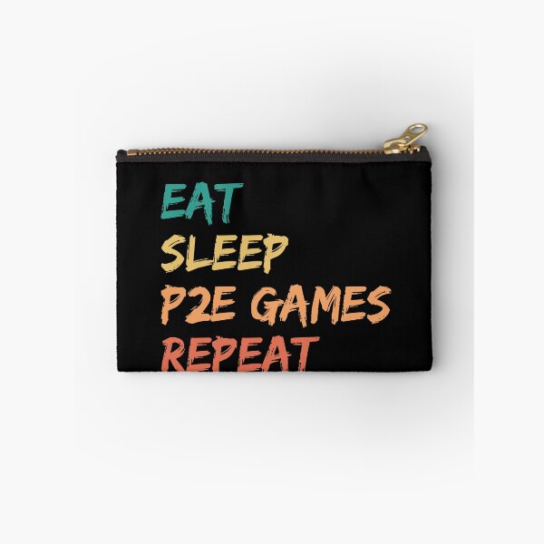 Item preview, Eat Sleep P2E Games Repeat Funny Gamer Crypto Gaming designed and sold by Trankix.