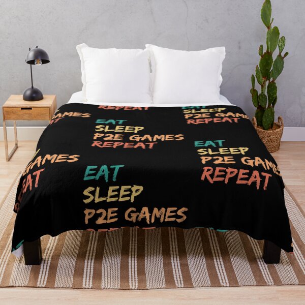 Item preview, Eat Sleep P2E Games Repeat Funny Gamer Crypto Gaming designed and sold by Trankix.