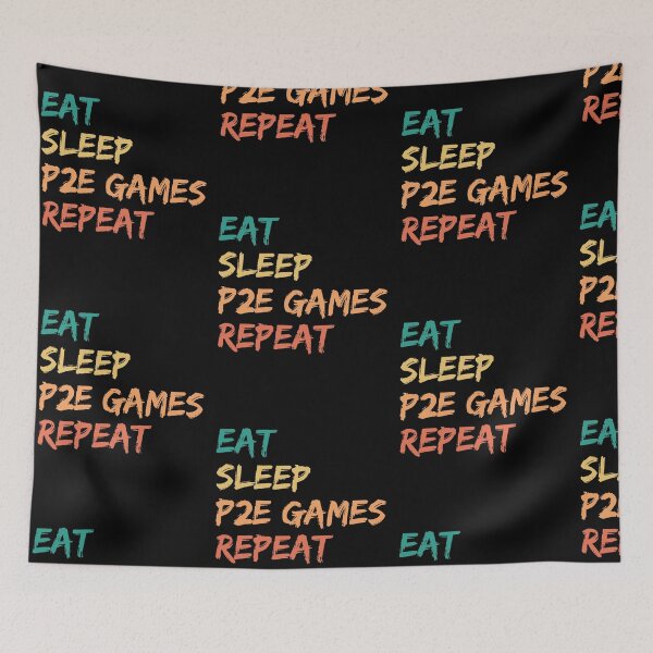 Item preview, Eat Sleep P2E Games Repeat Funny Gamer Crypto Gaming designed and sold by Trankix.