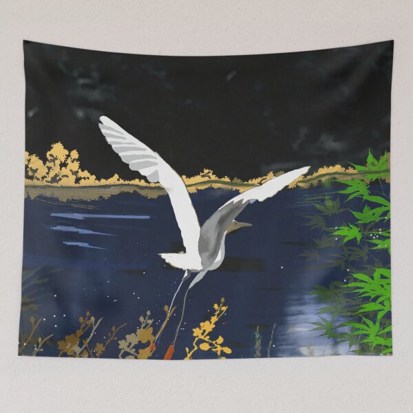 Item preview, Long Legged Bird over Water designed and sold by designs-by-ann.
