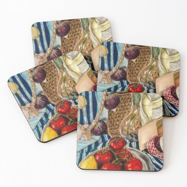 Item preview, Continental Lunch Picnic Oil Painting designed and sold by emDesign123.