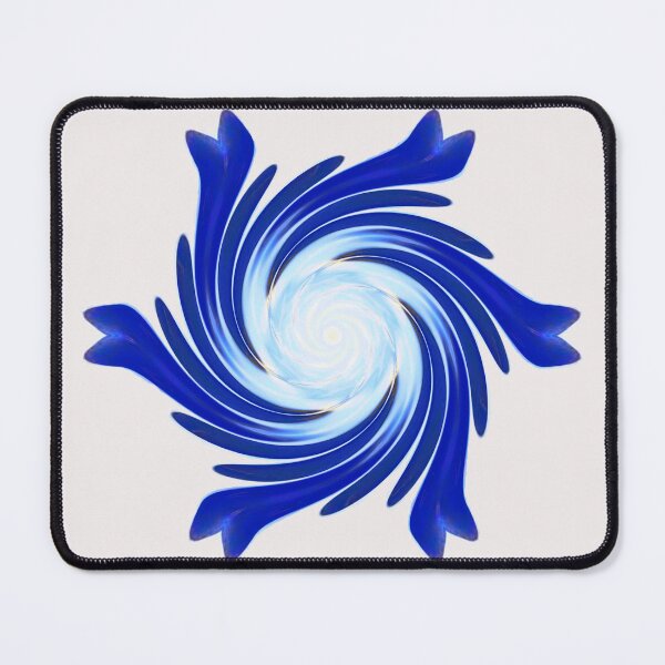 Item preview, Navy blue abstract pattern with light blue centre designed and sold by Rozzzita7.