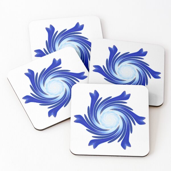 Item preview, Navy blue abstract pattern with light blue centre designed and sold by Rozzzita7.