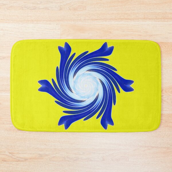 Item preview, Navy blue abstract pattern with light blue centre designed and sold by Rozzzita7.