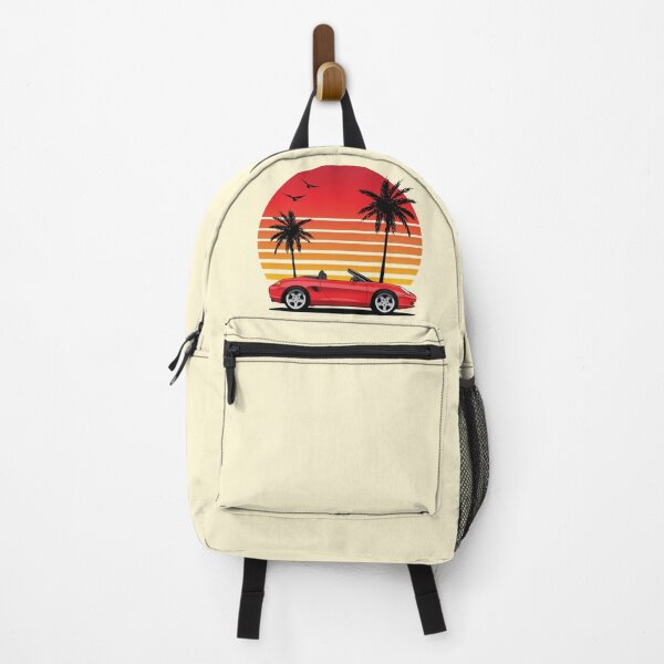 Item preview, Porsche 986 Boxster classic sunset beach illustration red designed and sold by blackdogshop.