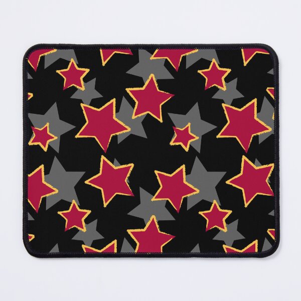 Item preview, Brilliant Star Pattern - Burgundy/Gold Stars on a Black Background designed and sold by gjsart.