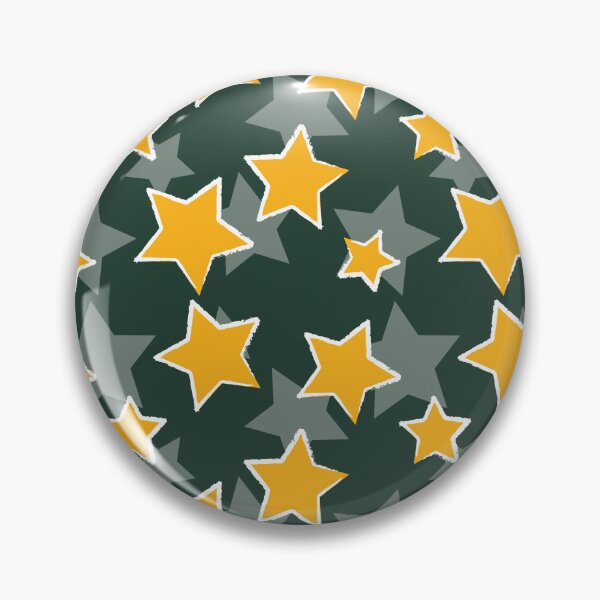 Item preview, Brilliant Star Pattern - Green/Gold Stars designed and sold by gjsart.