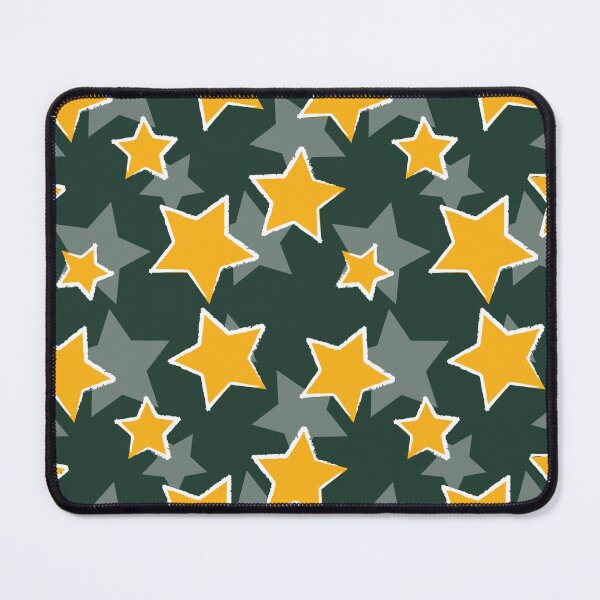 Item preview, Brilliant Star Pattern - Green/Gold Stars designed and sold by gjsart.