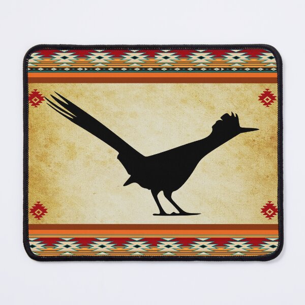 Item preview, Roadrunner Tribal Pattern In Terracotta And Blues    designed and sold by handsoftime2020.