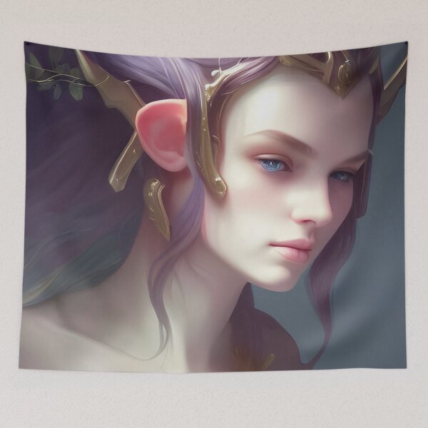 Item preview, Cute Fantasy Purple Haired Elf Princess designed and sold by Eliteijr.