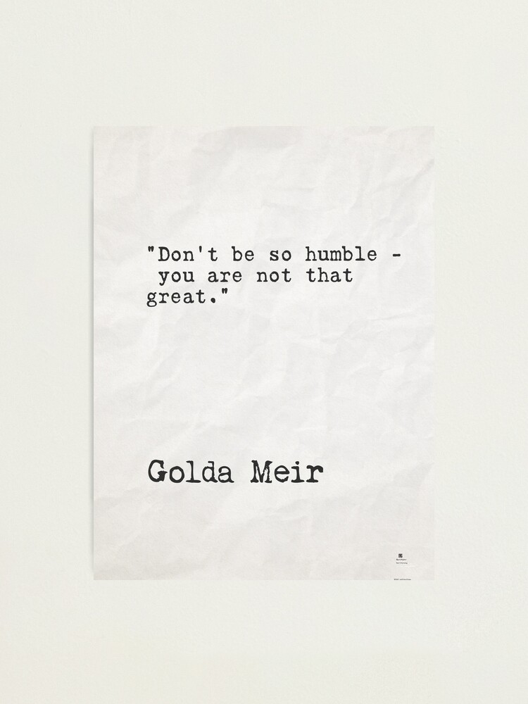 Impression Photo Golda Meir Citation Par Pagarelov Redbubble