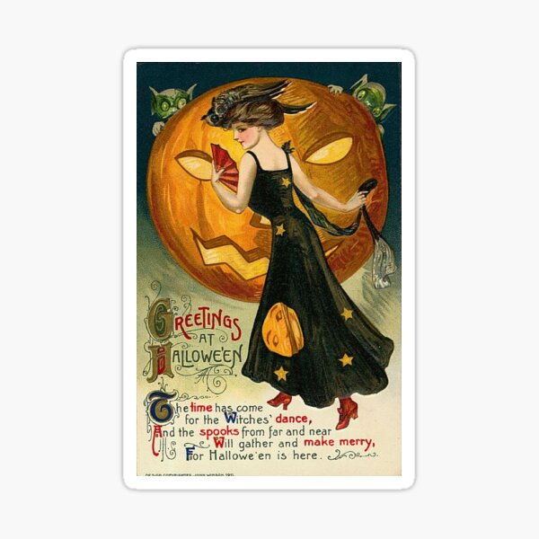 Artikel-Vorschau von Weinlese-Halloween-Gruß-Karten-klassische Plakate, designt und verkauft von ⭐⭐⭐⭐⭐ Art Geeky.