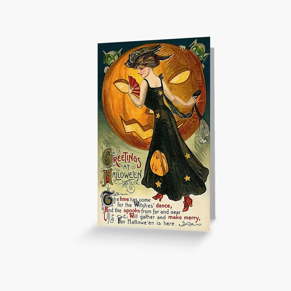 Item preview, Vintage Halloween Greeting Cards Classic Posters designed and sold by ⭐⭐⭐⭐⭐ Art Geeky.