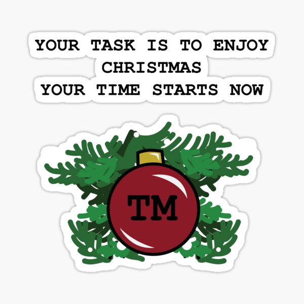 "Taskmaster Christmas Task" Sticker for Sale by pixellucyart Redbubble