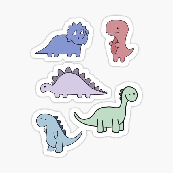 Sticker Dinosaure Gentil - Stickers Dinosaure