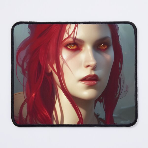 Item preview, Beautiful Redhead Vampire Warrior Knight Red Armor Seductress Dark Artwork designed and sold by Eliteijr.