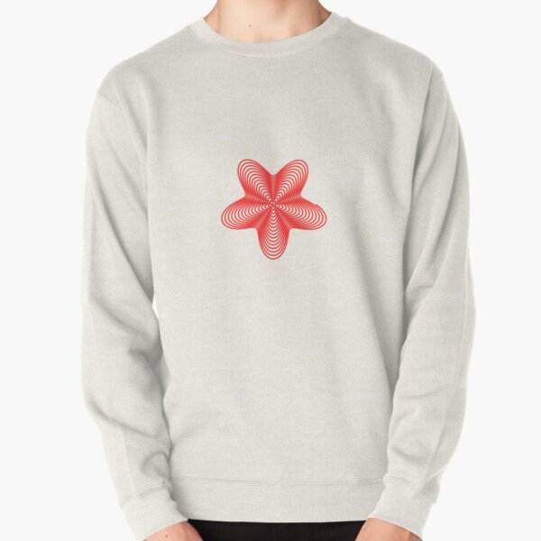 Spiral Five Petal Rose #Spiral #Five #Petal #Rose Pullover Sweatshirt