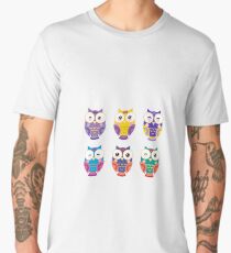Colourful owls Men's Premium T-Shirt