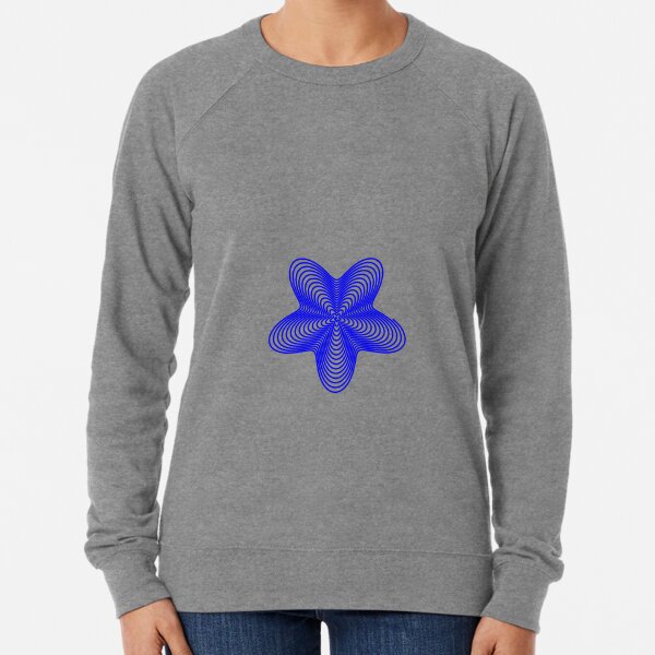 Spiral Five Petal Blue Rose #Spiral #Five #Petal #Blue #Rose #BlueRose Lightweight Sweatshirt