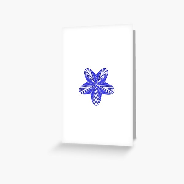 Spiral Five Petal Blue Rose #Spiral #Five #Petal #Blue #Rose #BlueRose Greeting Card