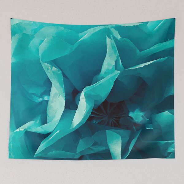 Item preview, Blue-Sea Foam Green Paper Flower Artistic Photo designed and sold by DEC02.
