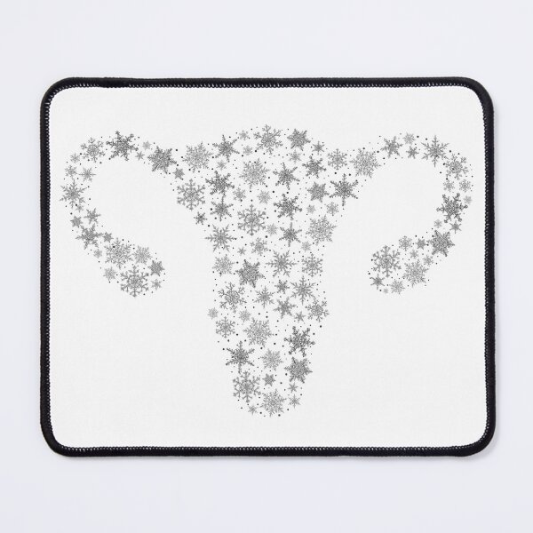 Item preview, SNOWFLAKES UTERUS | UTERUS GRAPHIC WINTER SNOWFLAKES designed and sold by Festive Feminist.