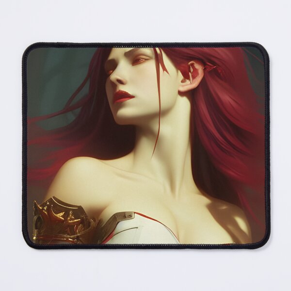 Item preview, Beautiful Redhead Vampire Warrior Knight Red Armor Seductress Dark Artwork designed and sold by Eliteijr.