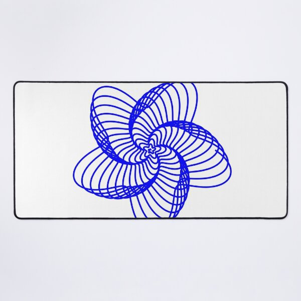 Spiral Five Petal Blue Rose #Spiral #Five #Petal #Blue #Rose #BlueRose Desk Mat