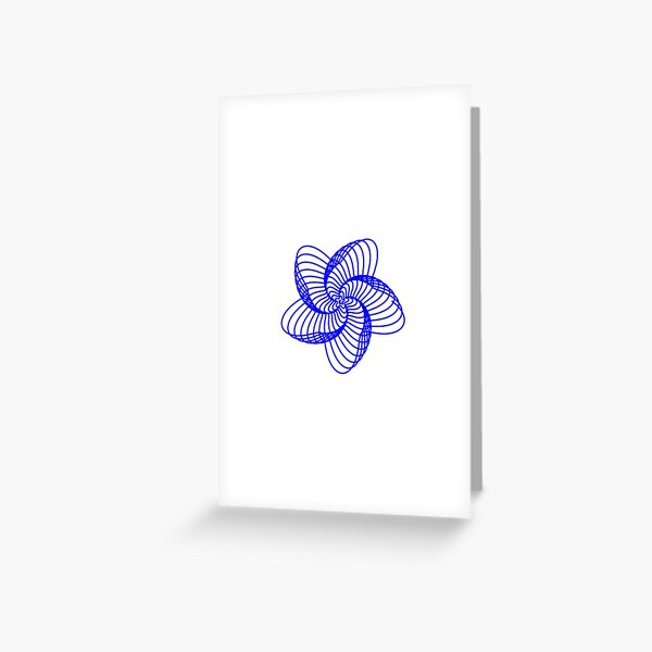 Spiral Five Petal Blue Rose #Spiral #Five #Petal #Blue #Rose #BlueRose Greeting Card