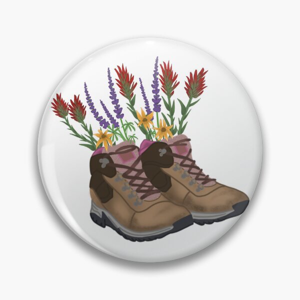 Item preview, Hiking Boots with Wildflowers designed and sold by Rosa-Burch.