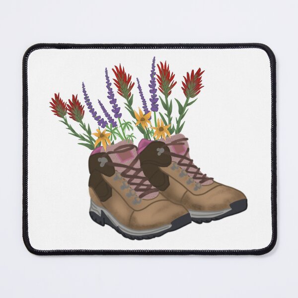 Item preview, Hiking Boots with Wildflowers designed and sold by Rosa-Burch.