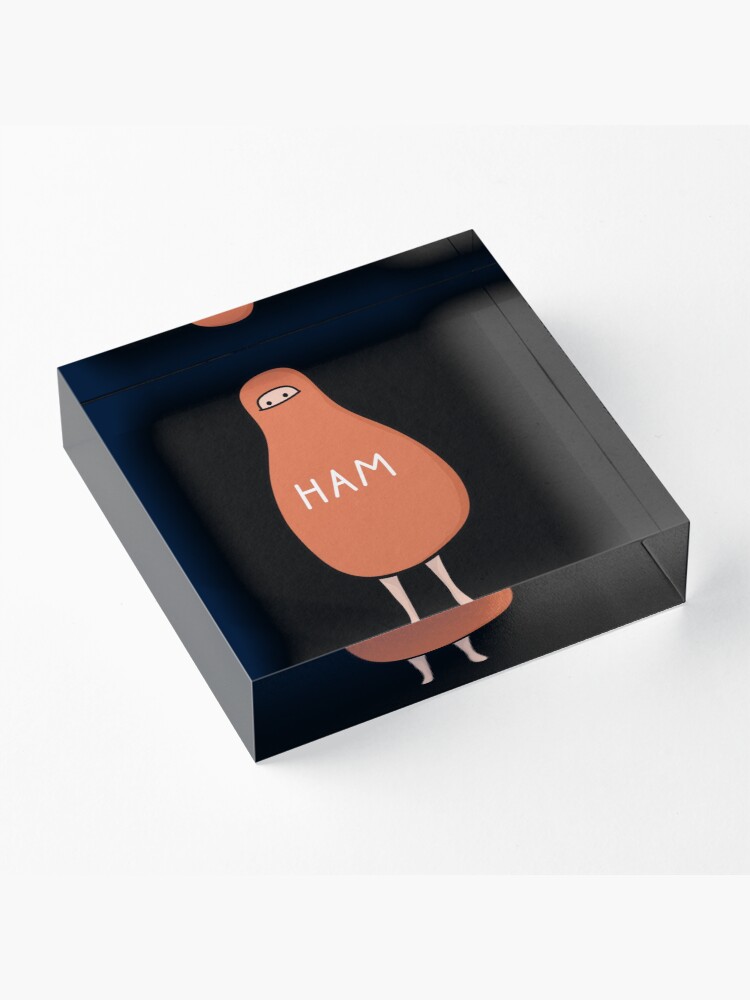 Alternate view of Ham : To Kill A Mockingbird Literally Scout Ham Halloween Costume Acrylic Block