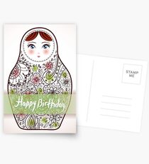 Happy birthday card matrioshka Postcards