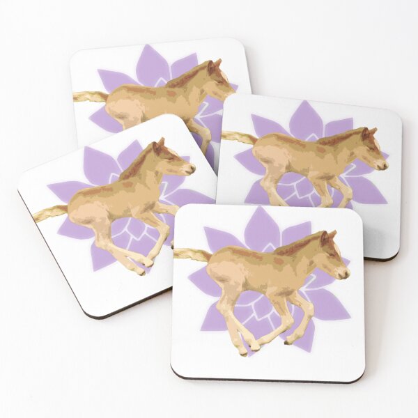 Item preview, foal running flower purple designed and sold by Eymirart.