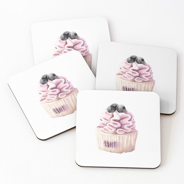 Item preview, Watercolor pink cupcake  designed and sold by Kasandraw.