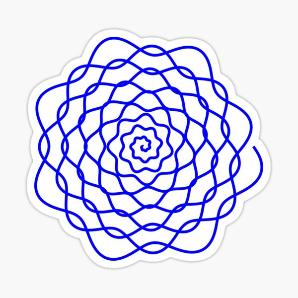 Spiral Blue Rose #Spiral #Blue #Rose #BlueRose Sticker