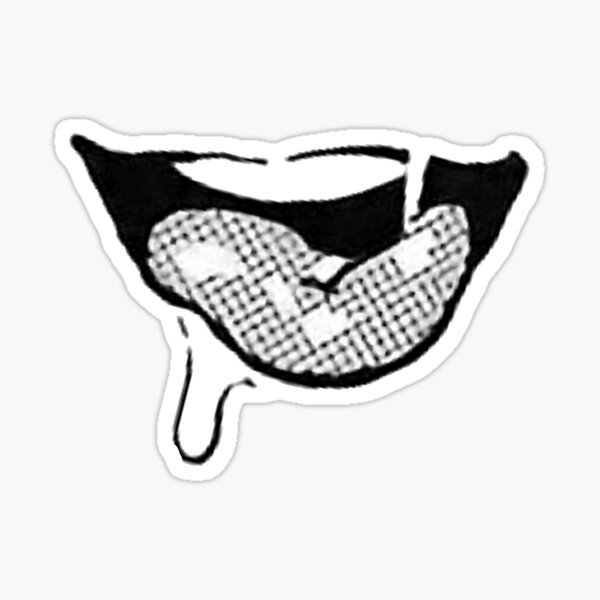 ahegao mouth hentai anime Sticker for Sale by Mitsuoo