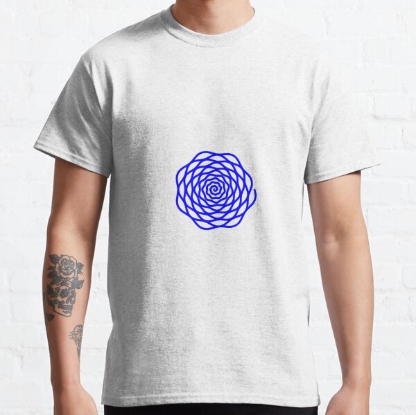 Spiral Blue Rose #Spiral #Blue #Rose #BlueRose Classic T-Shirt