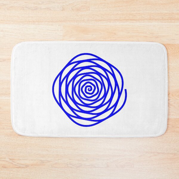 Spiral Blue Rose #Spiral #Blue #Rose #BlueRose Bath Mat